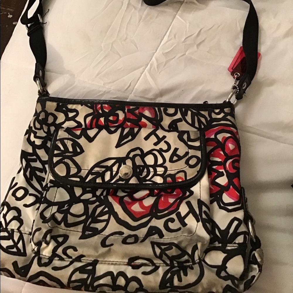 Floral coach purse